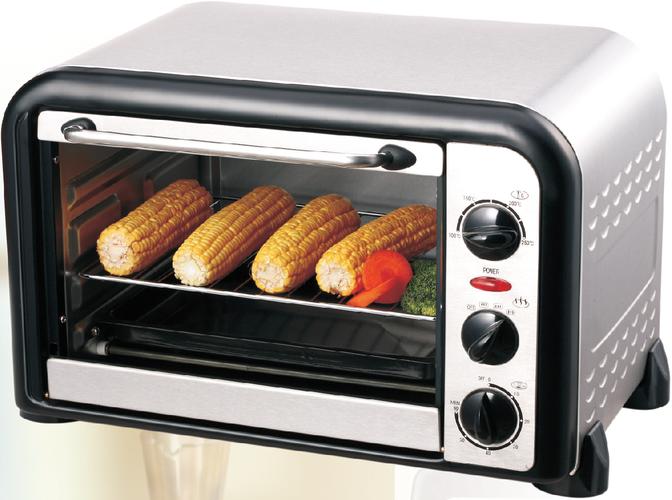 厂家销售 红蕃茄hk-2001 20l不锈钢电烤箱 烘焙蛋糕家用烤箱厨房